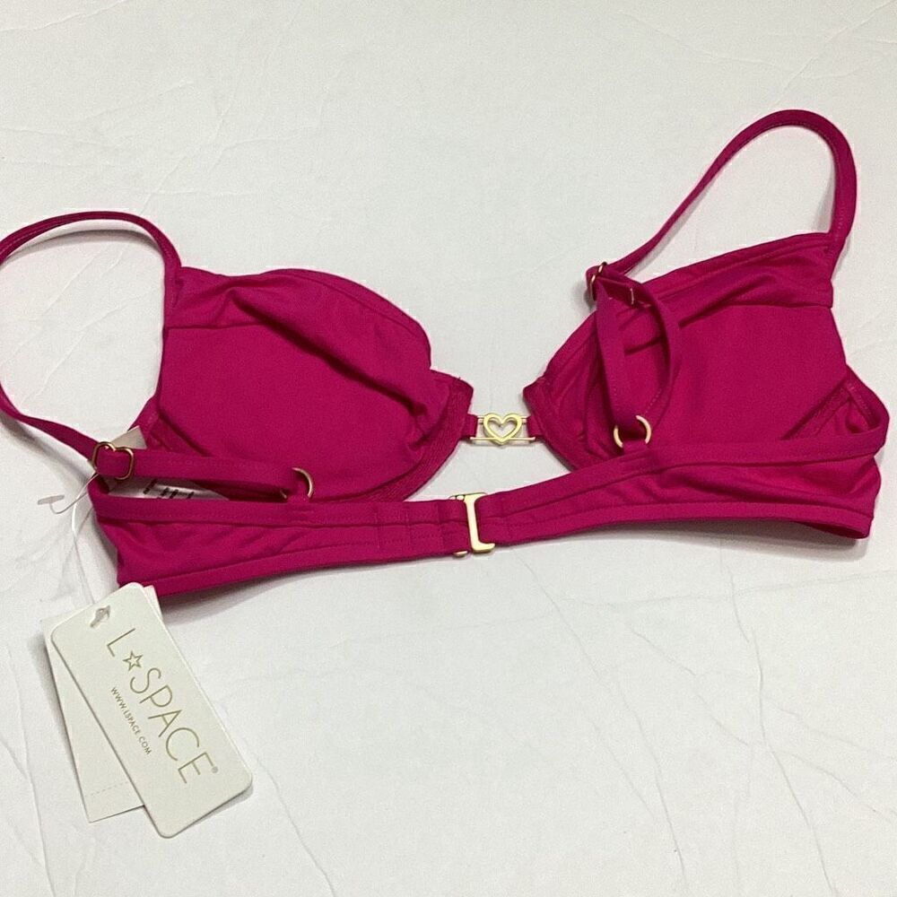 New. L*SPACE pink push up bikini top. Small. Retails $119 - Picture 9 of 11